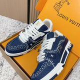 Louis Vuitton LV Trainer Blue Crystals