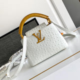 Bolsa Louis Vuitton Ostrich Capucines White