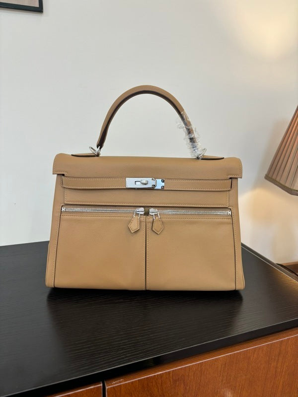 Bolsa Hermès Kelly 50 Relax Travel Bege