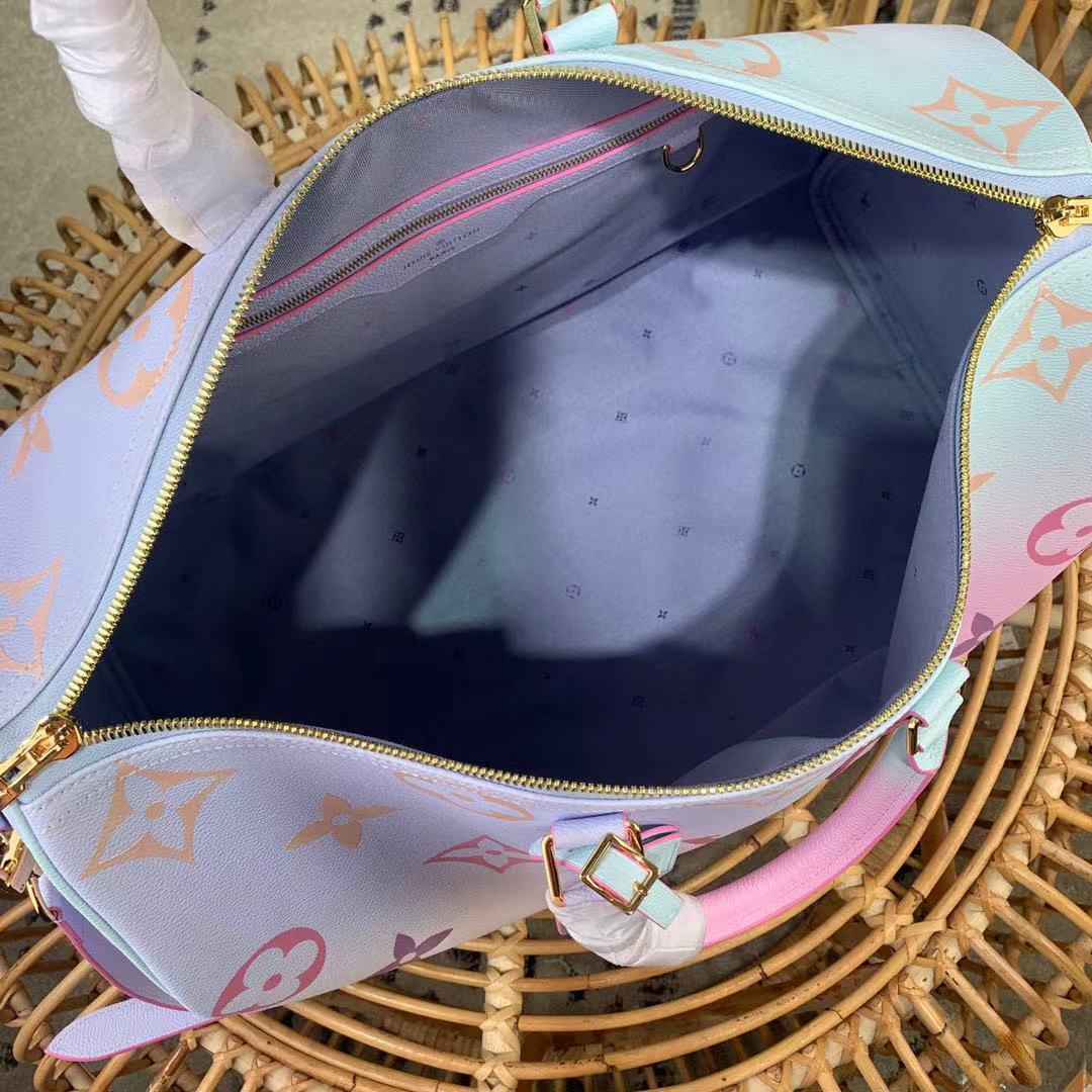 Louis Vuitton KEEPALL Blue Pink