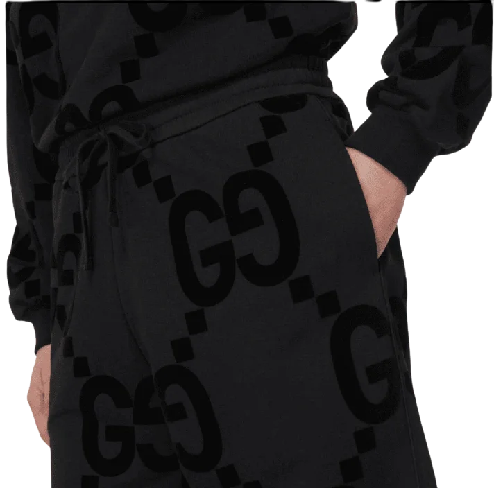 Calça Gucci GG Jumbo Moletom Black