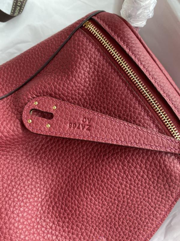 Bolsa Hermes Lindy 26 Rouge Grenat Clemence Leather