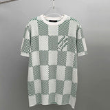 Camiseta Louis Vuitton Damier Knitted Sleeved Crewneck