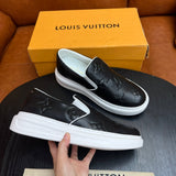 Lv Slip on Leather Black