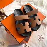 Hermes Chypre Sandal Naturel Black Smooth Calfskin Leather