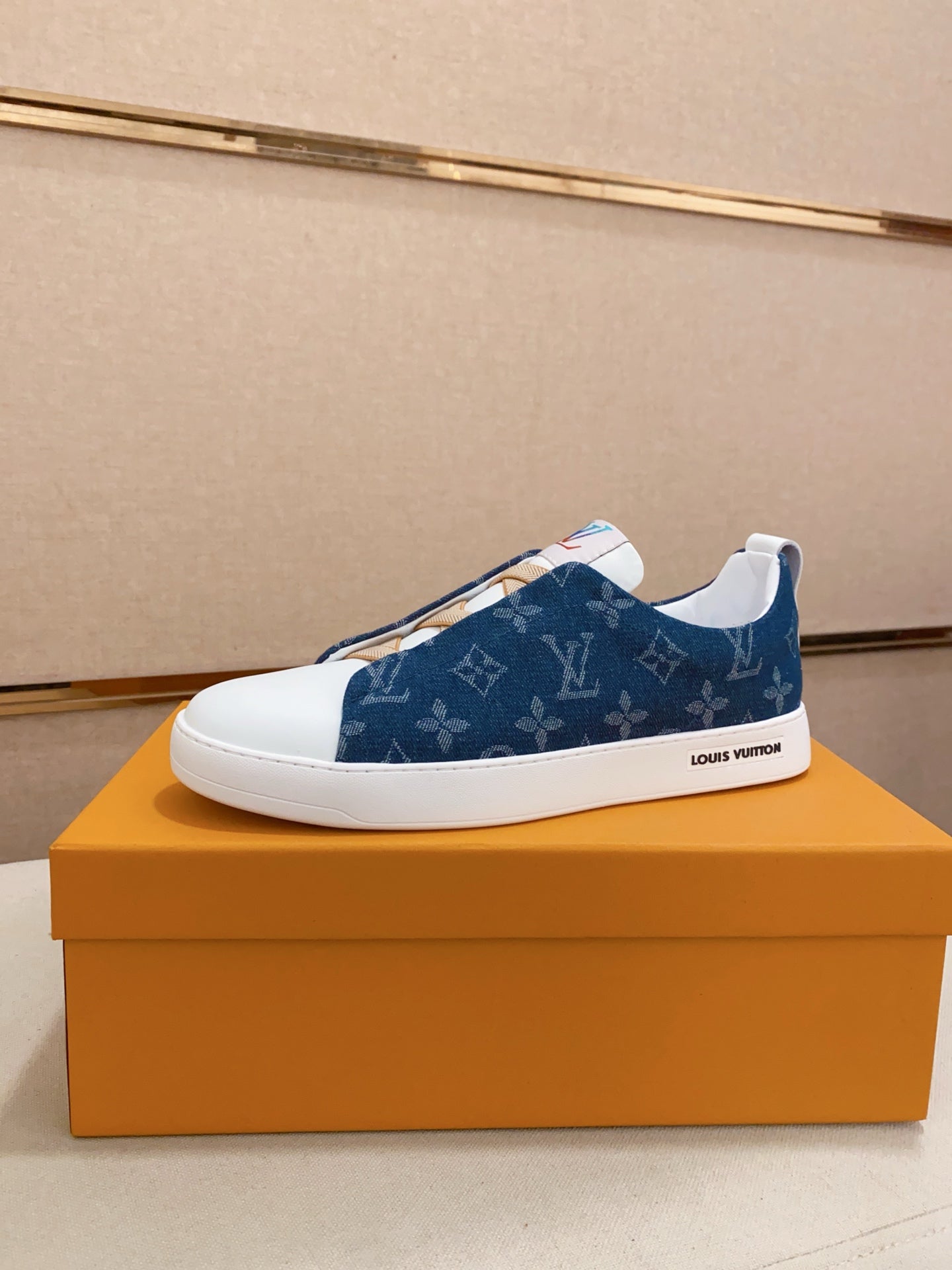 Tenis LV Mirror Monogram Suede Blue