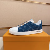 Tenis LV Mirror Monogram Suede Blue