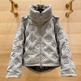 Jaqueta Louis Vuitton Grey Monogram Boyhood Puffer
