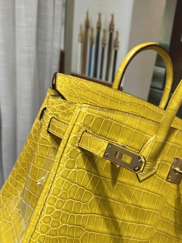 Bolsa Hermes Birkin 25 Alligator Yellow