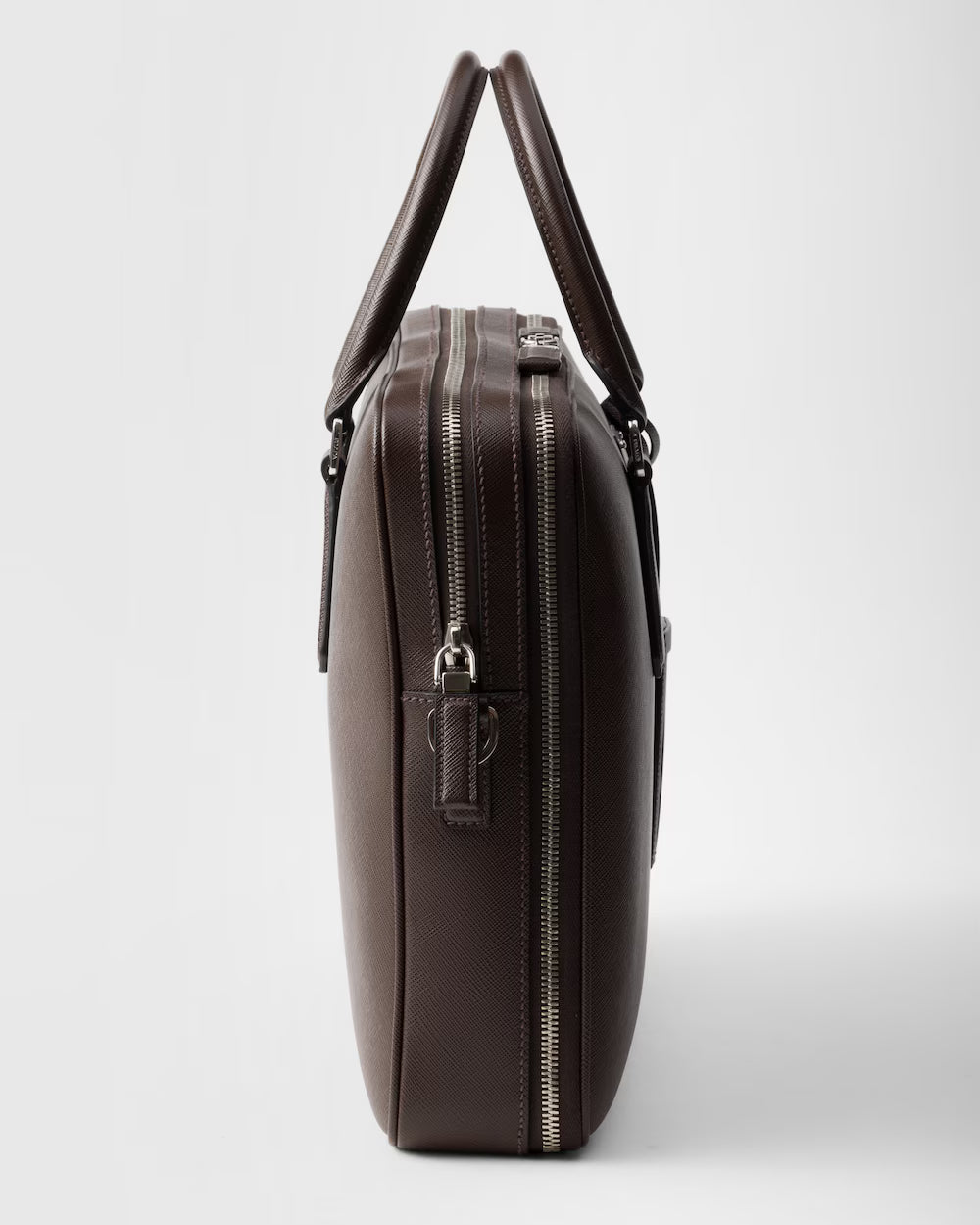 Messenger Prada Em Couro Saffiano Café