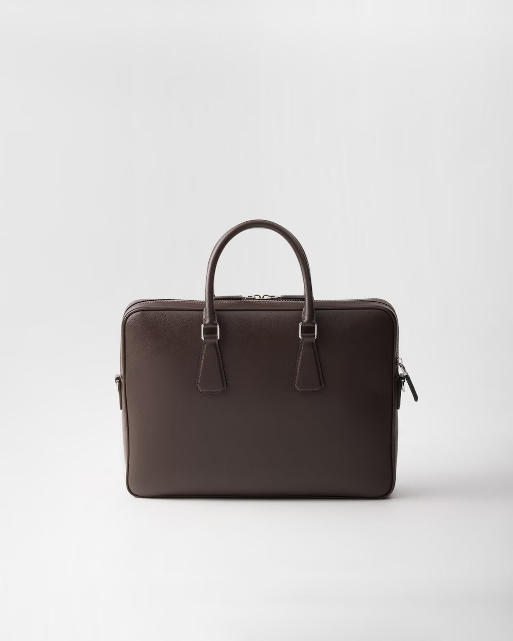 Messenger Prada Em Couro Saffiano Café