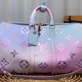 Louis Vuitton KEEPALL Blue Pink