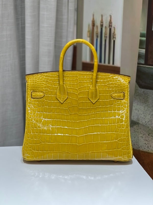 Bolsa Hermes Birkin 25 Alligator Yellow