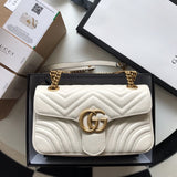 Gucci GG Marmont Small Matelasse Bag White