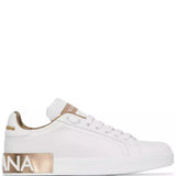 DOLCE & GABBANA Dames Portofino Sneaker Wit/Goud