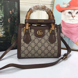 Gucci Diana Jumbo GG Tote Bag Small Camel/Ebony