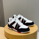 Tênis Louis Vuitton Trainer #54 Low Classic Branco/Preto/Vermeho