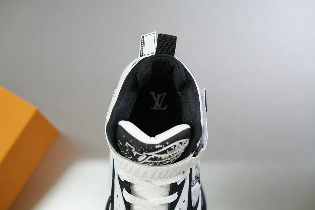 Louis Vuitton LV Trainer High Top White Black