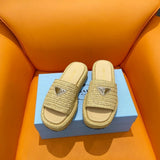 Prada Sandália flatform em crochê