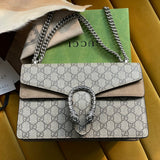 Gucci Dionysus Shoulder Bag Small GG Supreme Canvas Beige/Ebony