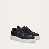 Tênis Ferragamo Low-Top Sneaker With Gancini Detail in Blue