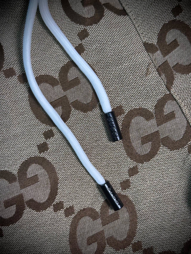 Shorts Gucci Beige Monogram Denim GG Gold