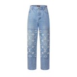 Calça Louis Vuitton Monogram Jeans Blue