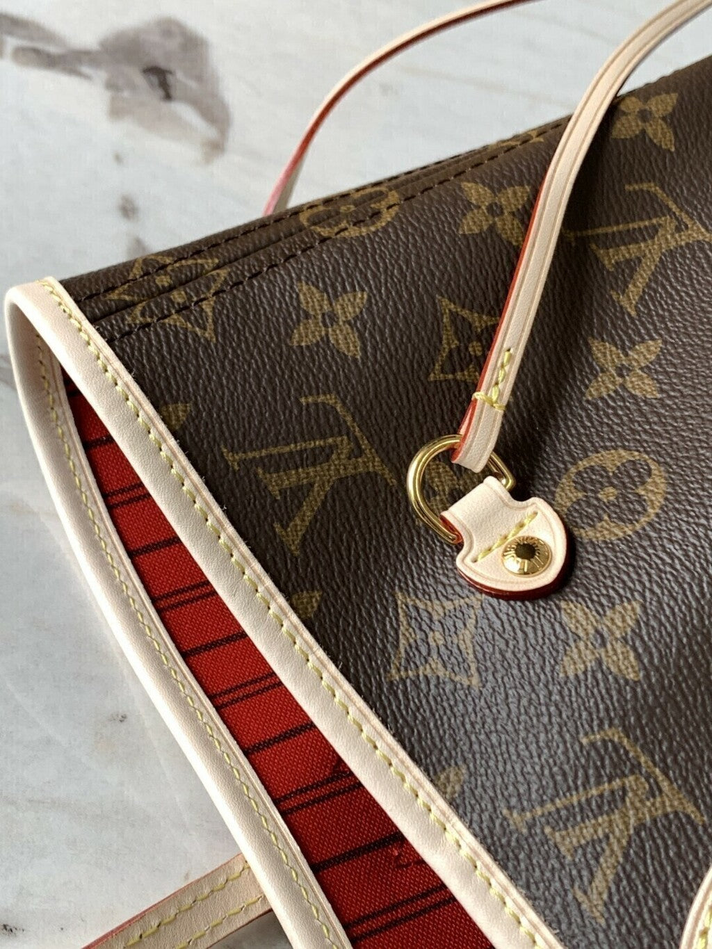 Neverfull Monogram MM Cerise Lining LV M41177 32*29*17cm