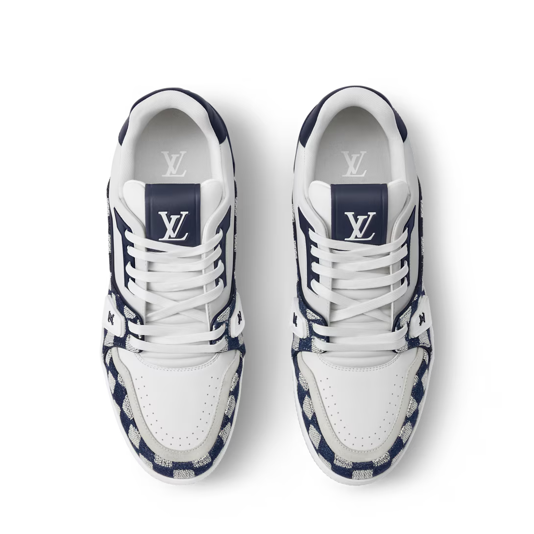 Louis Vuitton LV Trainer Monogram Denim White Blue