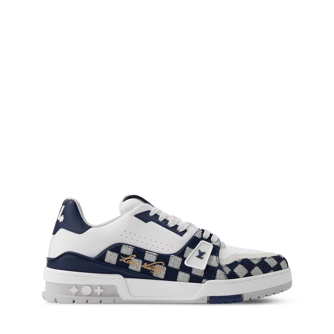 Louis Vuitton LV Trainer Monogram Denim White Blue