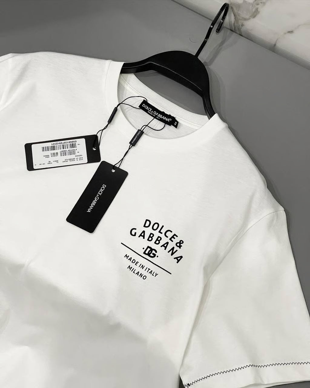 Camiseta Dolce Gabbana White Logo Black