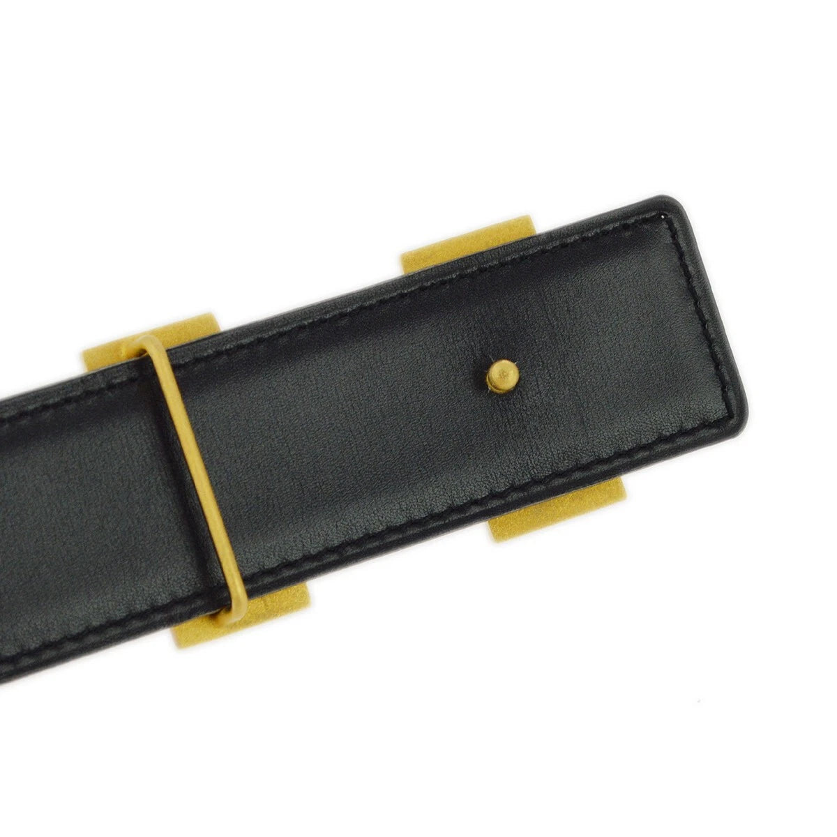 Cinto Hermes Brown Gold Logo