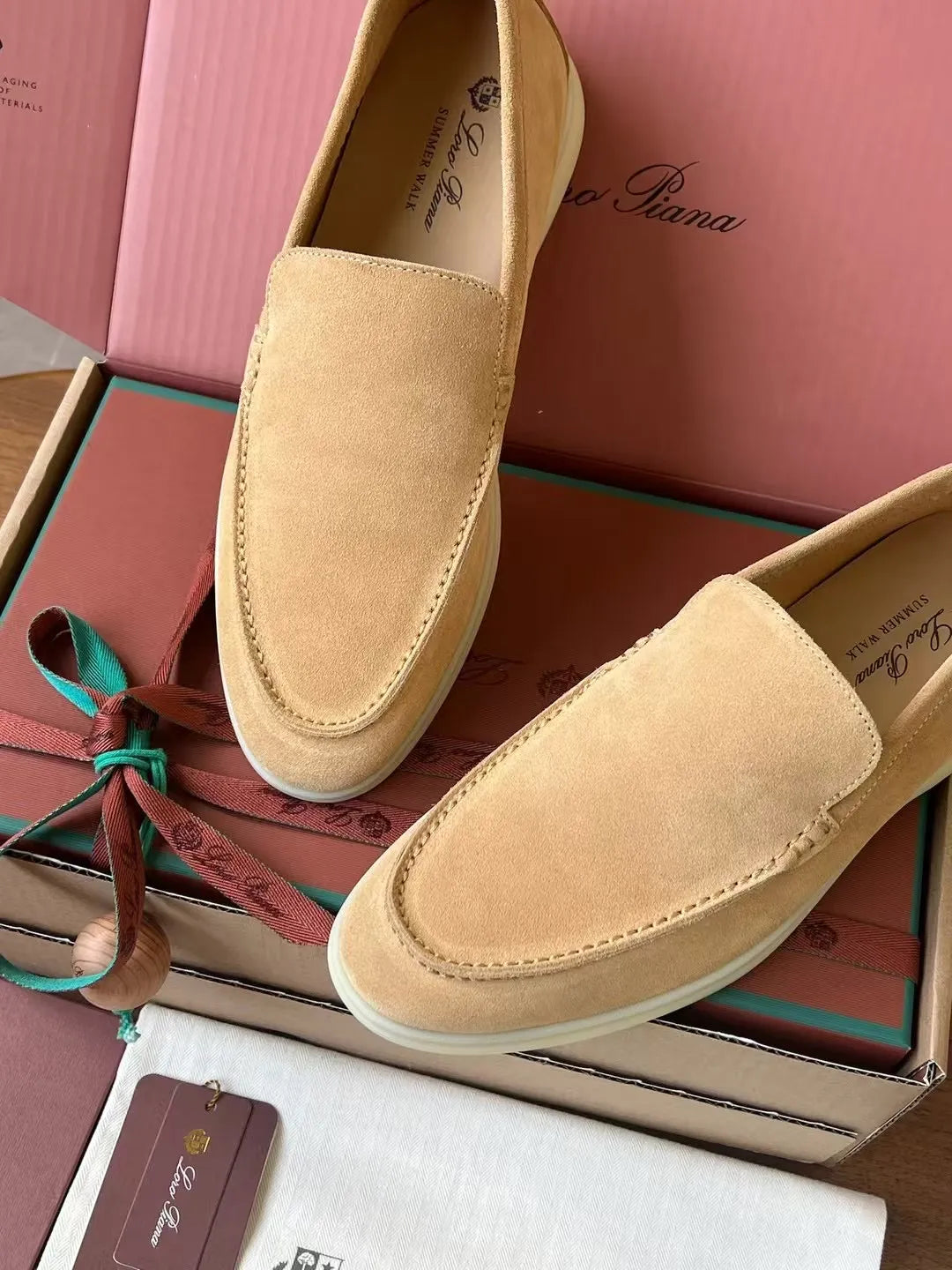 Mocassim Loro Piana Beige