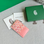 Porta Cartão Goyard Tarjetero Monedero Cremallera Pink