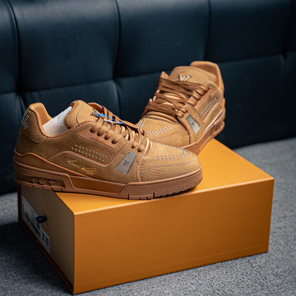 Louis Vuitton LV Trainer Brown Couro de Búfalo (Pronta Entrega) Tamanho 40