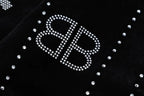 Jaqueta Balenciaga Silver Studs Preta