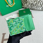 Porta Cartão Goyard Tarjetero Monedero Cremallera Green