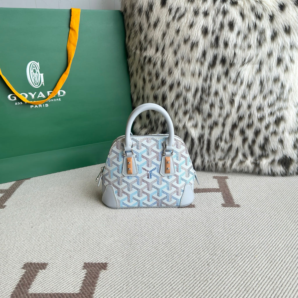 Goyard Goyardine Canvas Vendome Nano Bag Light Blue