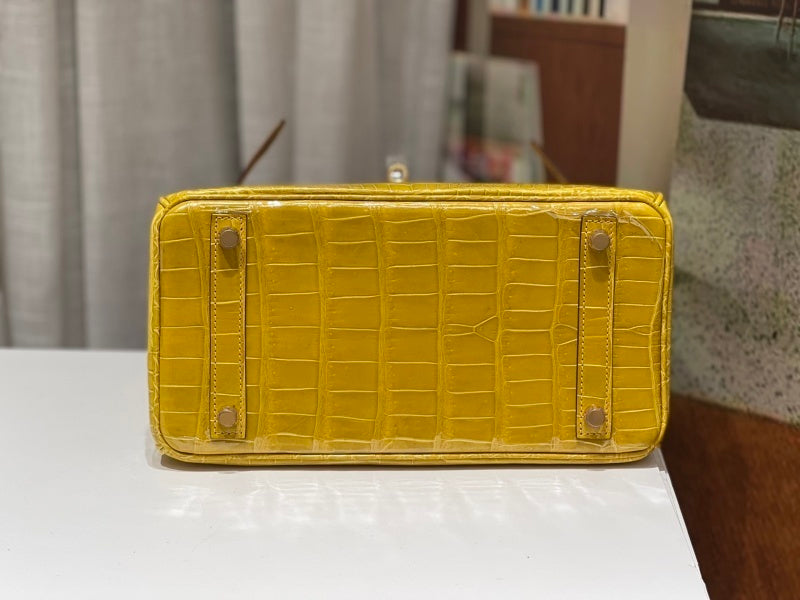 Bolsa Hermes Birkin 25 Alligator Yellow
