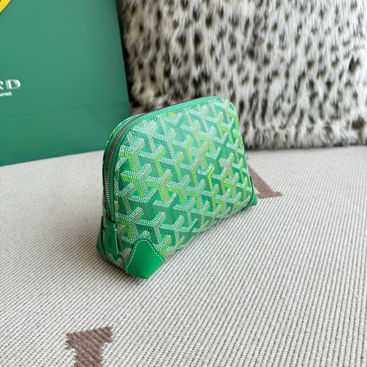 Goyard Vendôme Necessaire Cosmetic Pouch Multicoloured Green
