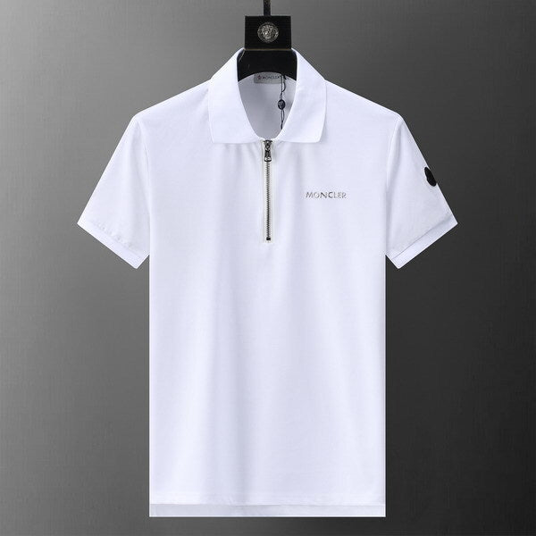 Polo Moncler White Gola alta