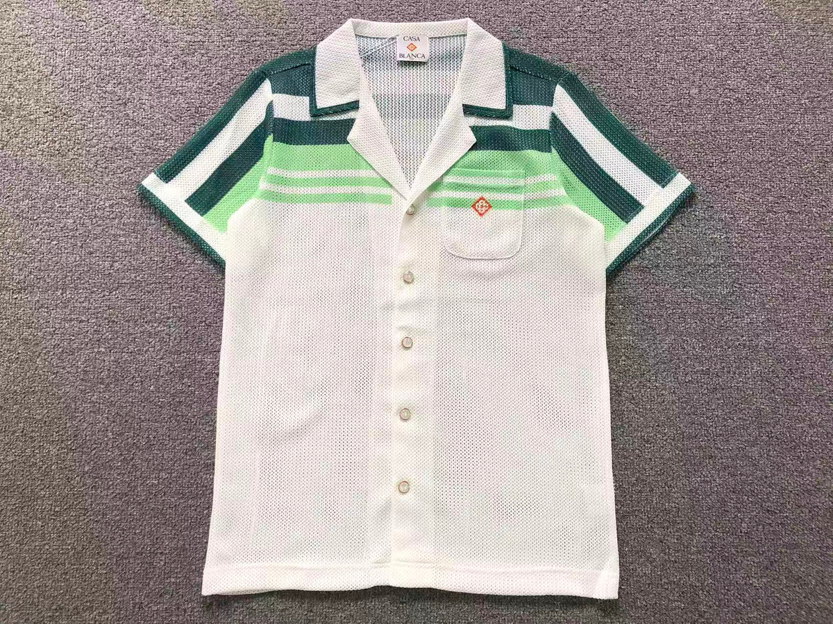 Conjunto CasaBlanca White Tennis Stripe Crochet