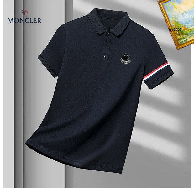 Polo Moncler T Shirt Black Listra