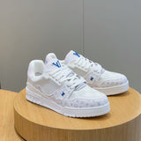 TÊNIS LOUIS VUITTON LV TRAINER MONOGRAM DENIM WHITE DETAILS BLUE