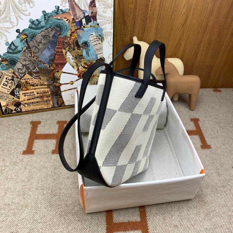 Bolsa Hermès Cabas H Biais 27 White