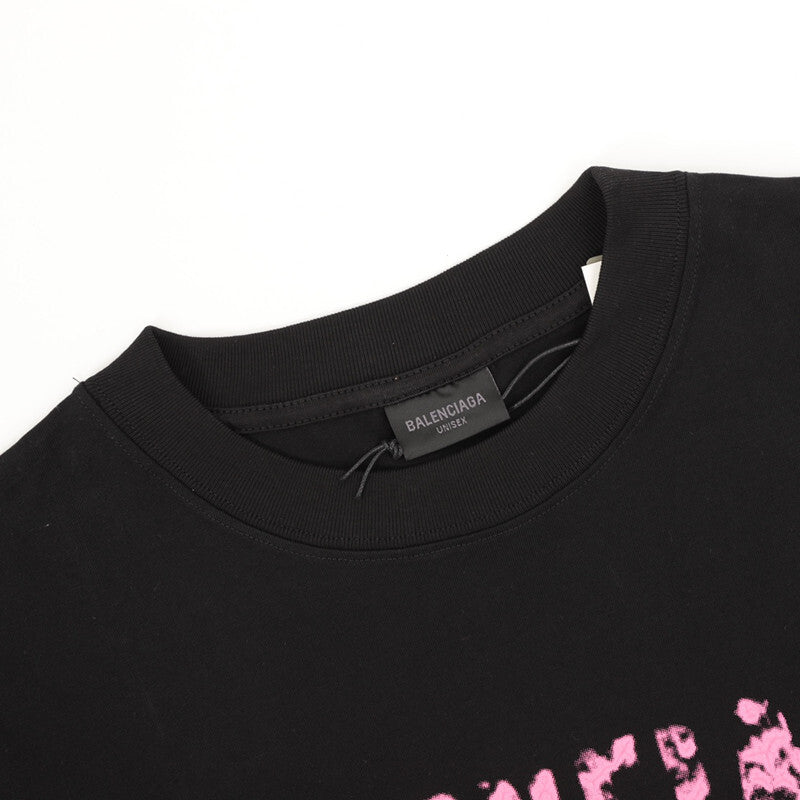 Camiseta Balenciaga Two BB Rose Black