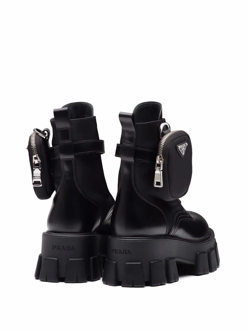 Prada Bota Monolith de couro Black (Pronta Entrega) Tamanho 40