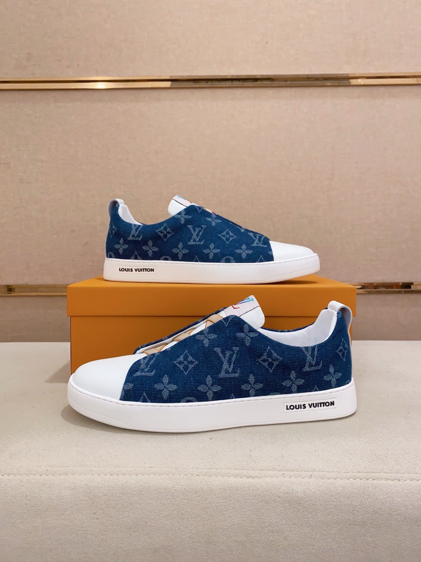 Tenis LV Mirror  Monogram Suede Blue