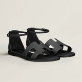 Hermes Sandal Santorini Noir