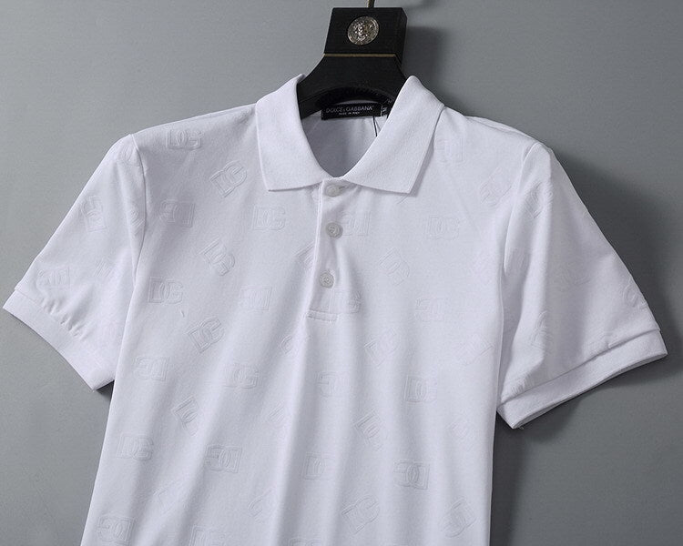 Polo Dolce Gabbana T-Shirt White Logo Lateral